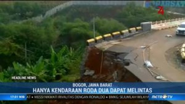 Jalan Penghubung 4 Kecamatan di Kabupaten Bogor Ambles