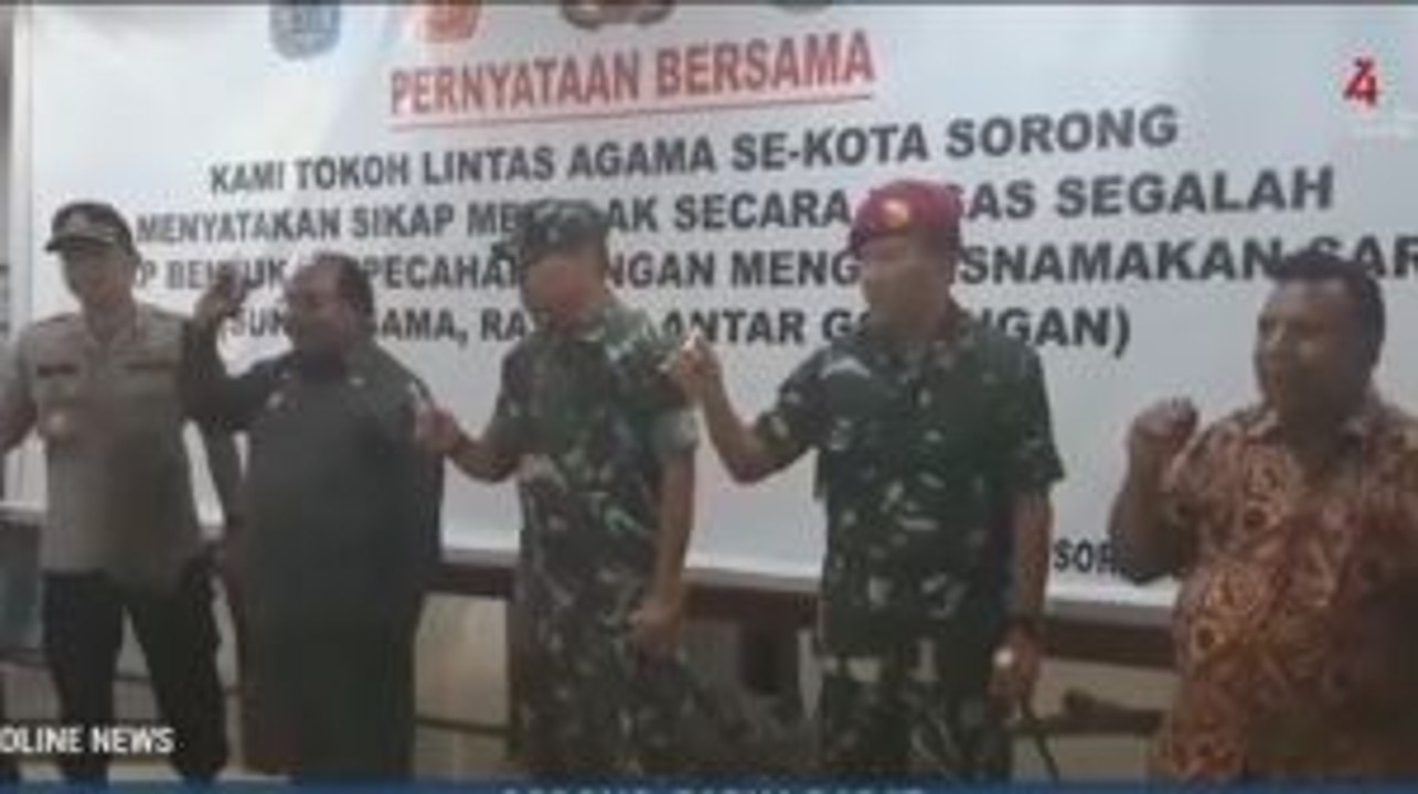 Tokoh Lintas Agama Gelar Deklarasi Damai di Kantor Wali Kota Sorong