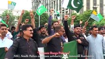On the directives issued from IGP Sindh Dr. Syed Kaleem Imam, SSU command and staff along with the citizens of Karachi, school children and people from different walks of life were gathered today to mark solidarity with the people of Kashmir.