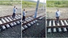 Apenas o topo da engenharia russa na construção de uma linha ferroviária... WTF!