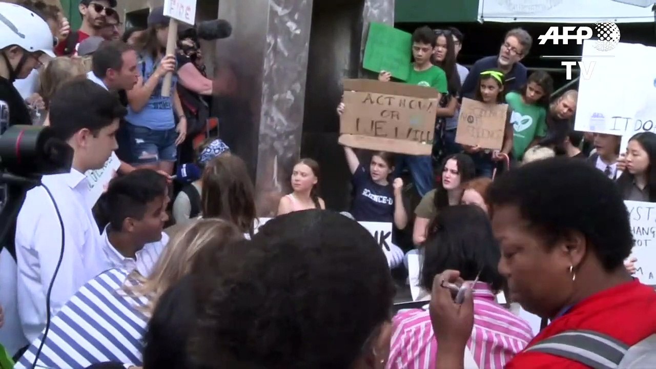 Greta Thunberg en "Fridays for future" de Nueva York