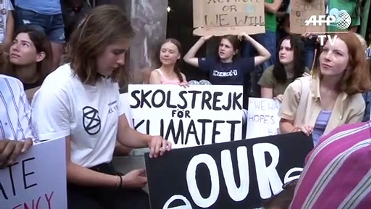 Greta Thunberg en "Fridays for future" de Nueva York