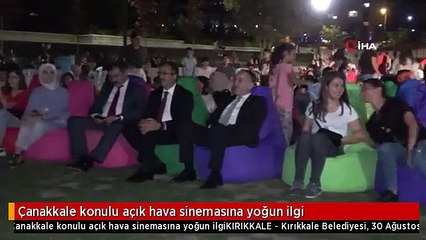 Çanakkale konulu açık hava sinemasına yoğun ilgi