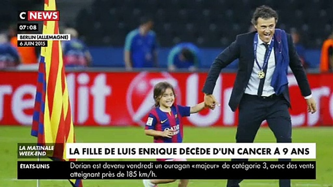 rès forte émotion après l'annonce par l’ancien sélectionneur de l’Espagne, Luis Enrique, de la mort de sa fille Xana, âgée de 9 ans, des suites d’un cancer des os