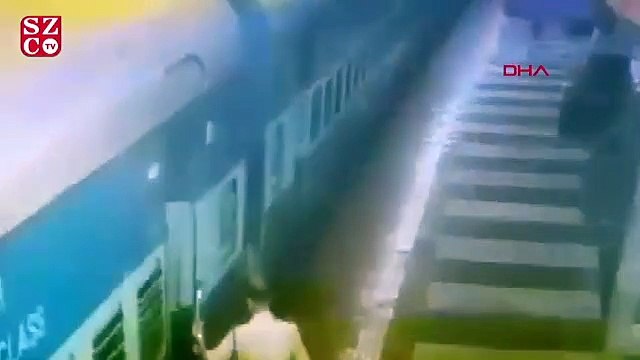 İstasyonda korku dolu anlar! Ayağı tren ile platform arasına sıkıştı