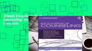 [Read] Encyclopedia of Counseling: Volume 1 Complete