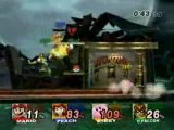 Super Smash Bros. Brawl - Mario VS Peach VS Kirby VS C.Falco