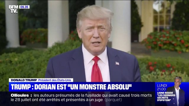 Donald Trump qualifie de monstre absolu l'ouragan Dorian qui menace les États-Unis et les Bahamas