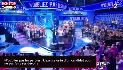 N'oubliez pas les paroles : L'excuse osée d'un candidat pour ne pas faire ses devoirs (vidéo)