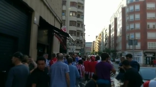 Gran ambiente en Bilbao en los prolegómenos del derbi vasco