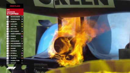 Grand Prix de Belgique : Le moteur de Kubica fait flamber sa monoplace