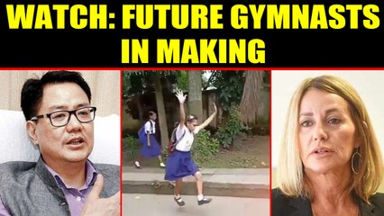 School kids performing gymnastics on road, Video goes viral | Oneindia News