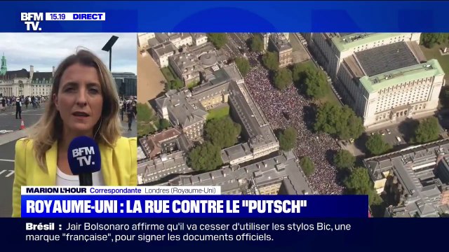 Des milliers de personnes manifestent à Londres contre le coup d'État de Boris Johnson