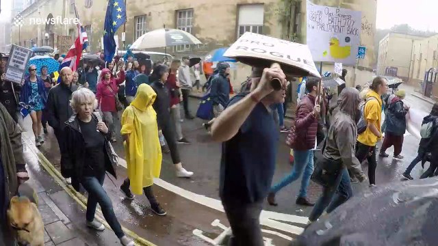 A 'Stop the Coup' anti-Brexit protest in Bristol draws thousands