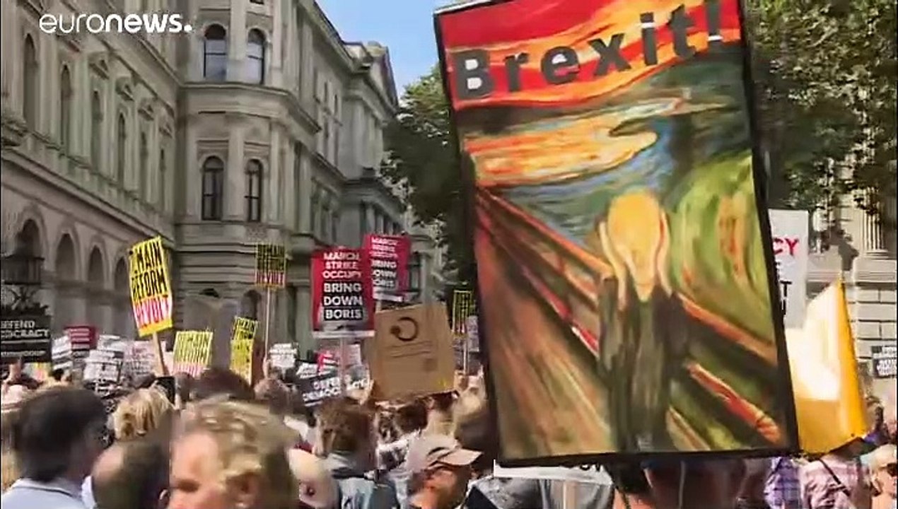 Vor Downing Street 10: Wütender Protest gegen Boris Johnson