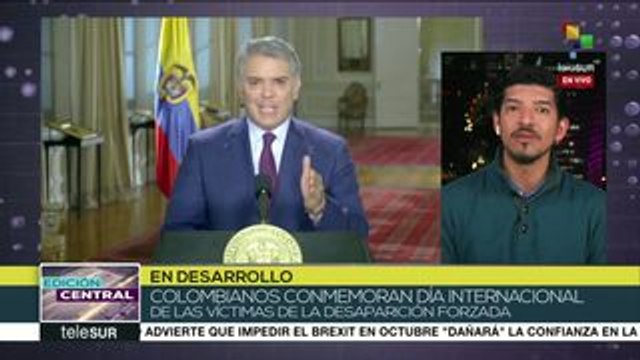 Colombianos conmemoran Día de las Víctimas de Desaparición Forzada