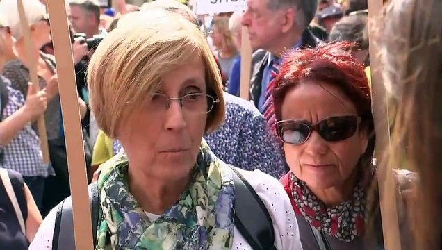 Tens of thousands protest over plans to suspend Parliament