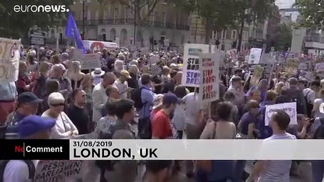 London protest against UK parliament suspension
