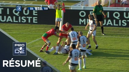 PRO D2 - Résumé Biarritz-Vannes: 18-17 - J02- Saison 2019/2020