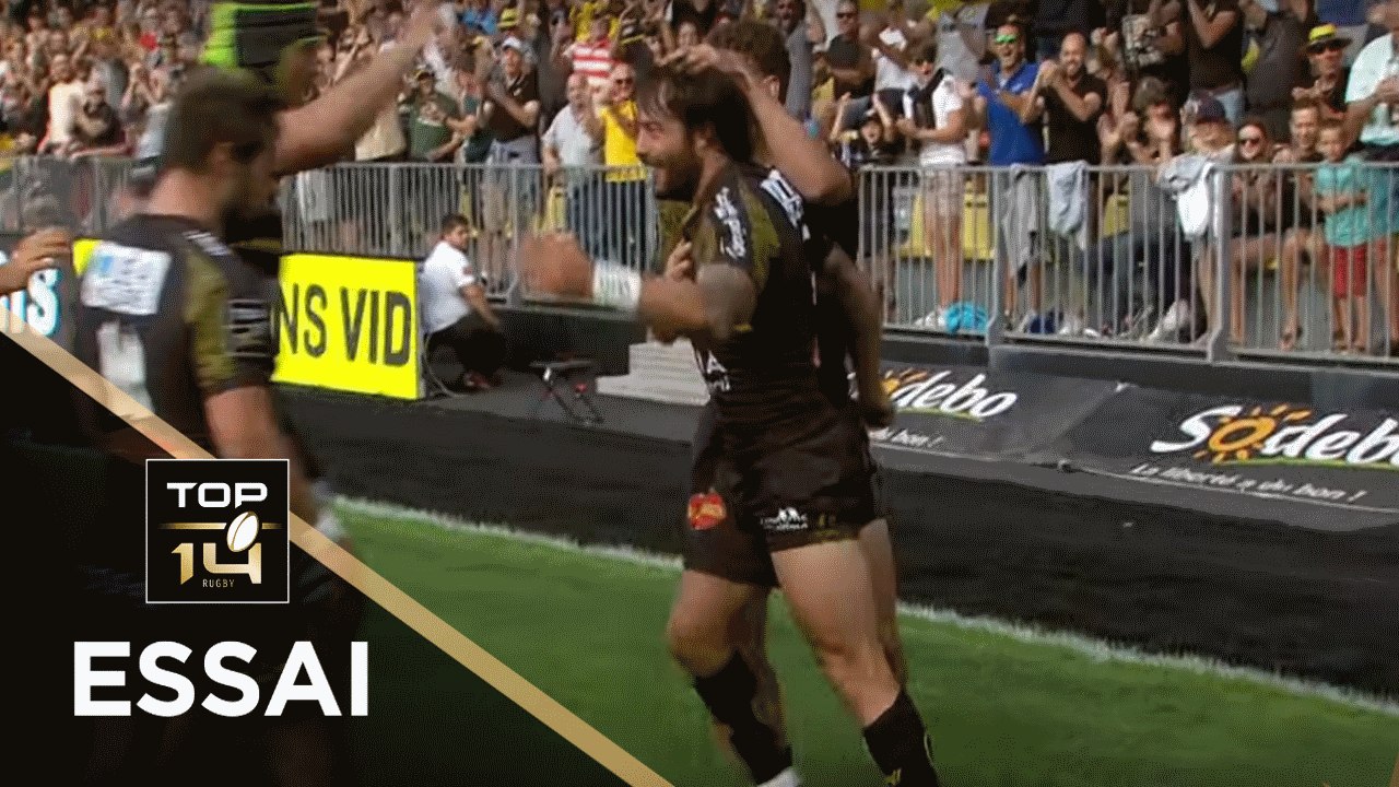 TOP 14 - Essai Pierre AGUILLON (SR) - La Rochelle - Paris - J2 - Saison 2019/2020