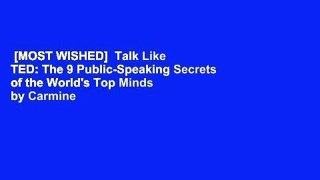 [MOST WISHED]  Talk Like TED: The 9 Public-Speaking Secrets of the World's Top Minds by Carmine