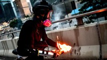 Hong Kong protesters tear-gassed after clashes with police