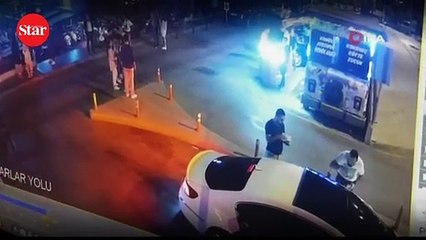 ’Kız arkadaşıma neden baktın’ çatışması kamerada