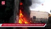 Yangın kumaş fabrikasına sıçramak üzereyken söndürüldü