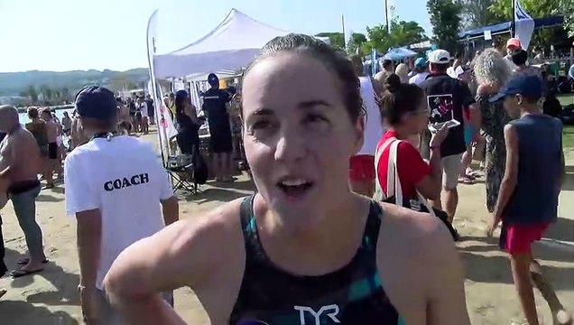 Lara Grangeon après sa victoire à l'EDF Aqua Challenge à Martigues