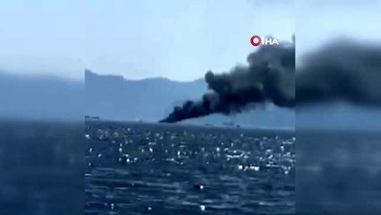 Marmaris'te tekne yangını