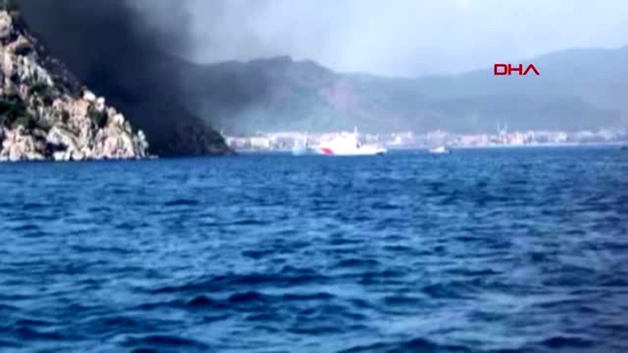 Muğla-marmaris açıklarında teknede yangın çıktı-3