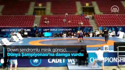 Down sendromlu minik güreşçi, Dünya Şampiyonası'na damga vurdu