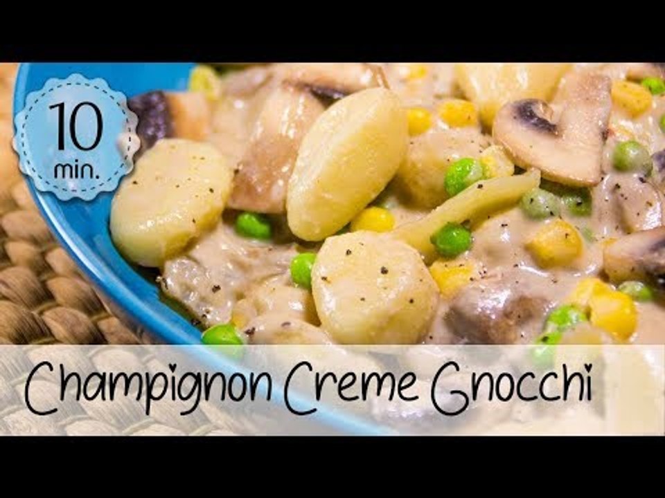 Gnocchi mit Champignon Sahne Soße VEGAN - Vegane Gnocchi Rezept - Gnocchi Sauce Vegan|Vegane Rezepte