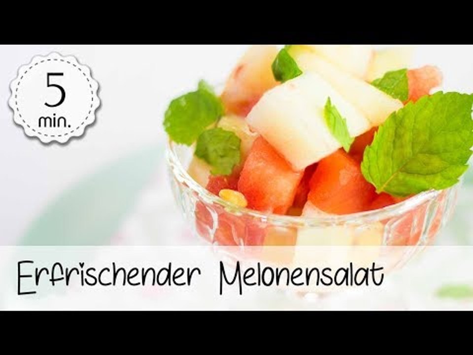 Veganer Melonensalat - Gesunder Melonensalat Vegan - Melonensalat Rezept Vegan | Vegane Rezepte