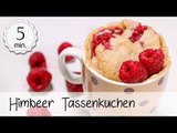 Veganer Gesunder Tassenkuchen mit Himbeeren - Tassenkuchen selber machen ohne Ei | Vegane Rezepte