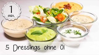 5 Dressings ohne Öl - Vegane Dressing Rezepte - Dressing ohne Öl Vegan!  | Vegane Rezepte