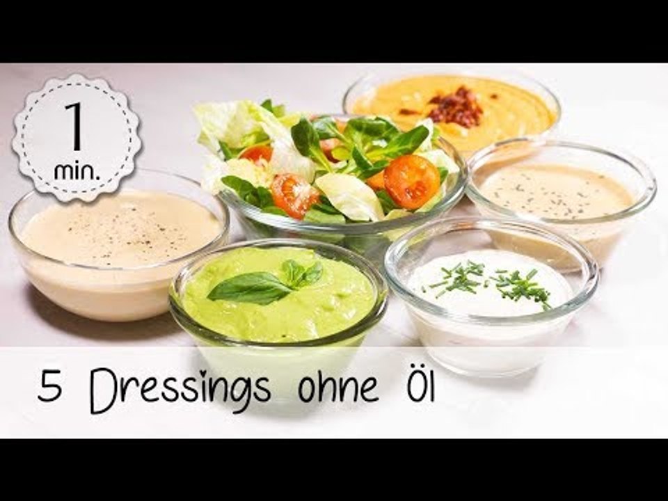 5 Dressings ohne Öl - Vegane Dressing Rezepte - Dressing ohne Öl Vegan!  | Vegane Rezepte