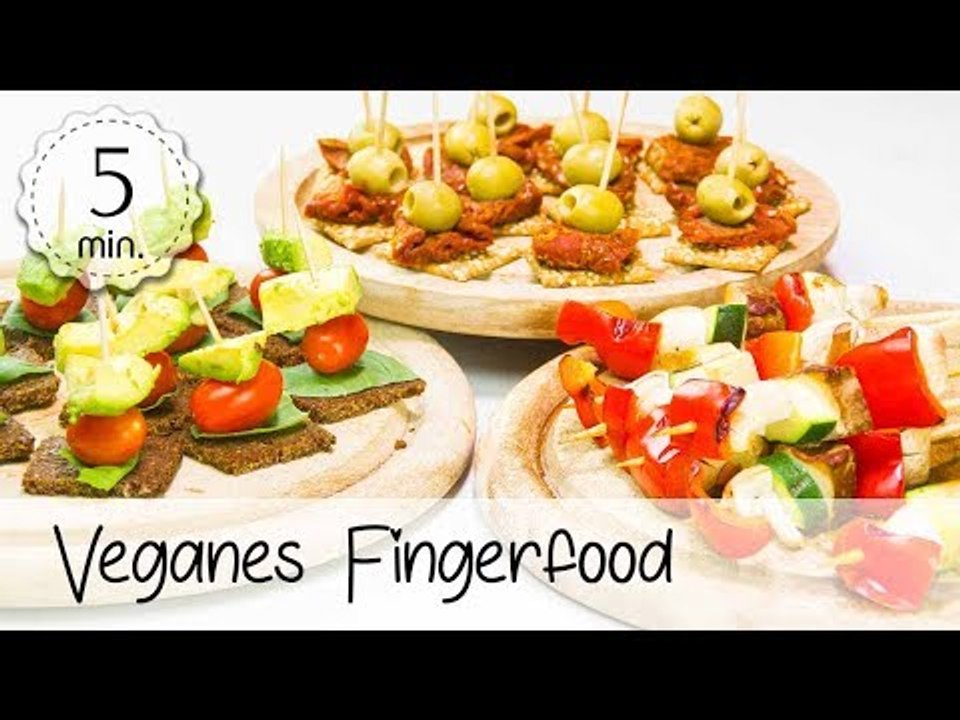 3 Vegane Fingerfood Rezepte - Veganes Fingerfood Einfach - Vegane Häppchen Schnell | Vegane Rezepte