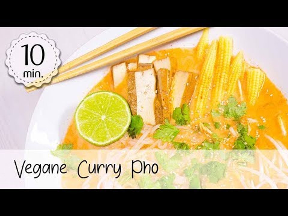 Vegane Curry Pho einfach & gesund - Pho Rezept Vegan - Asiatisches Suppen Rezept! | Vegane Rezepte