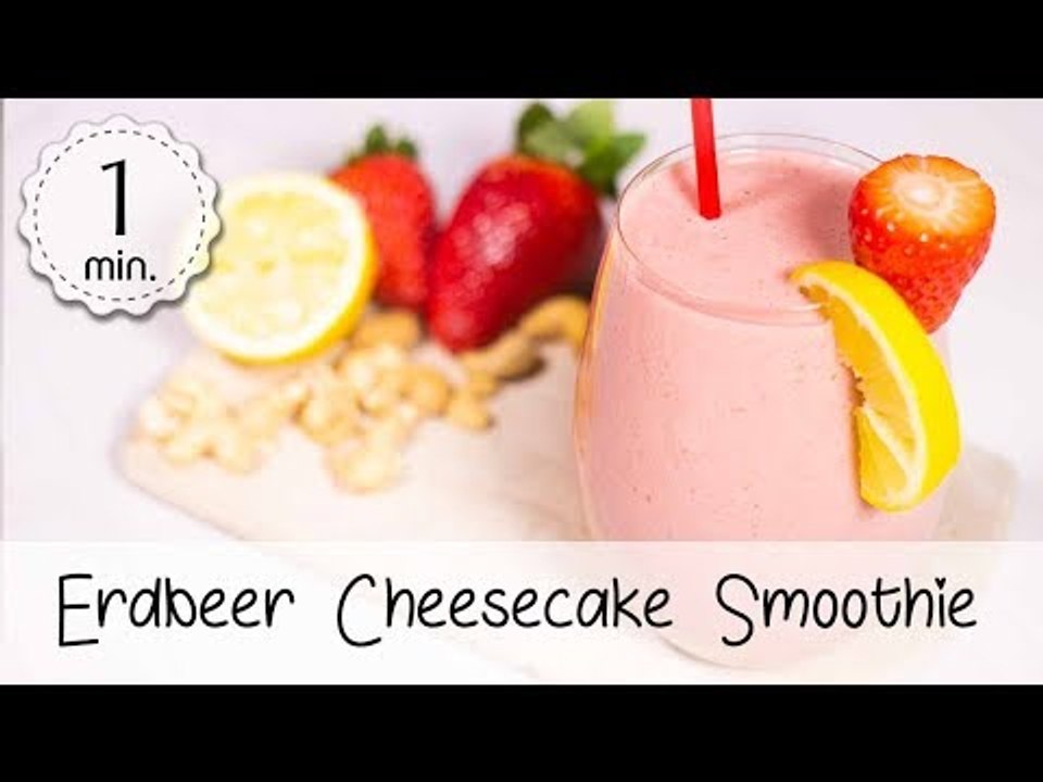 Erdbeer Cheesecake Smoothie Rezept - Extrem Lecker und Gesund - Veganer Smoothie! | Vegane Rezepte