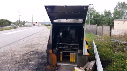 Le radar mobile installé sur la D112, entre Laneuveville et Ville-en-Vermois,  de nouveau incendié