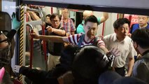 Fight in Hong Kong metro before riot police raid on Saturday