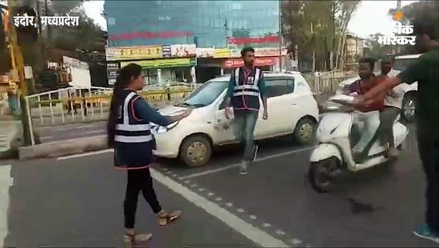 बीआरटीएस कॉरिडोर पर लगातार 17वें दिन चला ट्रैफिक जागरूकता अभियान