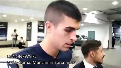 Lazio-Roma, Mancini in zona mista