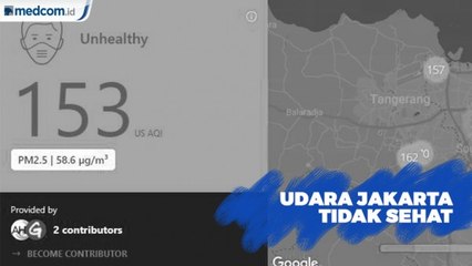 Udara Jakarta 1 September 2019: Tidak Sehat