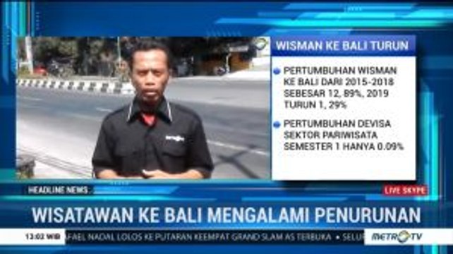 Jumlah Wisatawan ke Bali Alami Penurunan