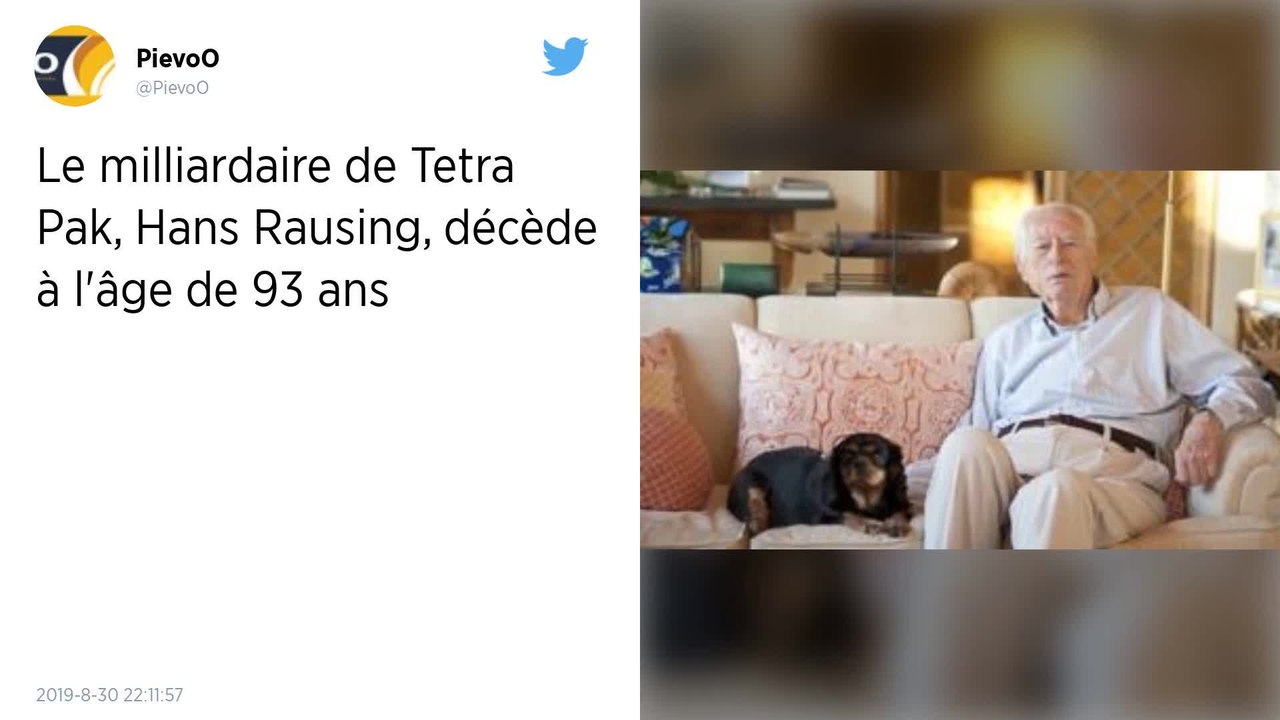 Mort de Hans Rausing, l’homme qui a mondialisé les briques de lait avec Tetra Pak.