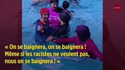 Paris : des militantes se baignent en burkini dans une piscine