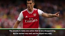 Emery 'proud' Xhaka's performance despite penalty error