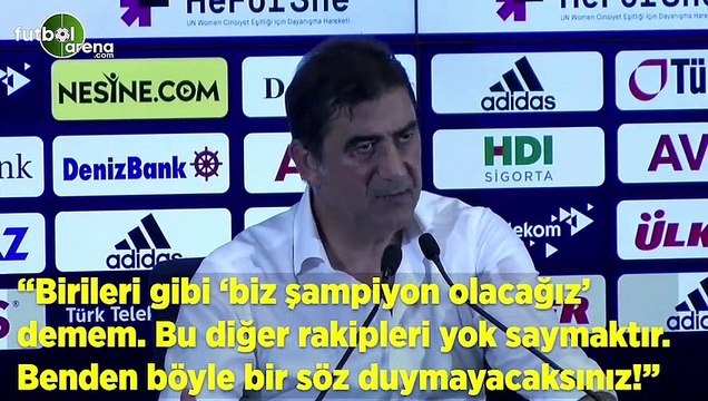 Ünal Karaman: Birileri gibi 'biz şampiyon olacağız' demem. Bu diğer rakipleri yok saymaktır